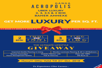 Book 2 & 3 BHK @ Rs 79.79 Lacs at Goel Ganga Acropolis in Baner, Pune